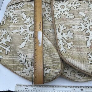 Cynthia Rowley Christmas‎ Stocking Lot Of 3 Snowflakes Trimmed In Houndstooth